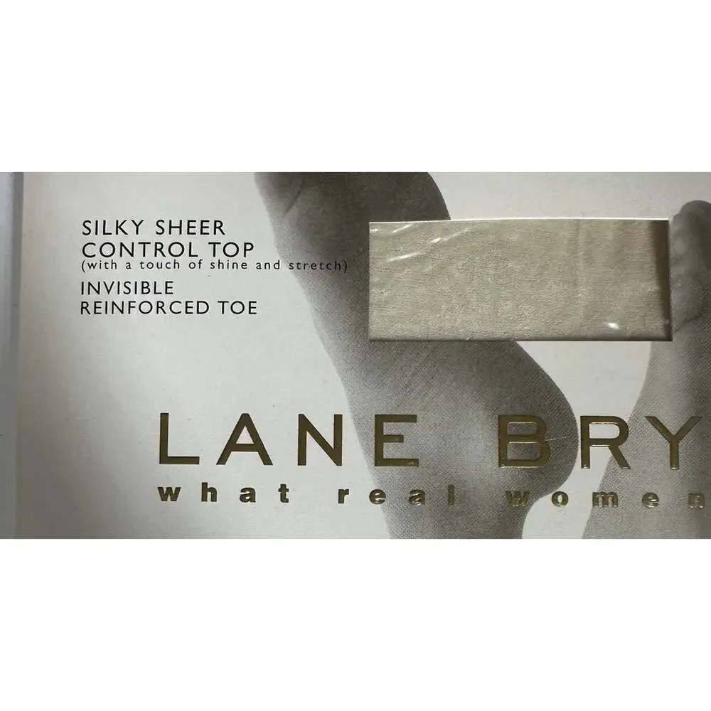 Lane Bryant Silky Sheer Control Top Pantyhose Lot of 4 Black Beige Off White C/D